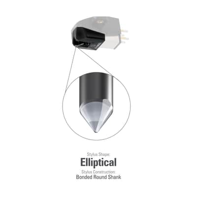 Audio-Technica: AT-VMN95EBK Replacement Stylus for AT-VM95E (Fits AT-LP120x) image 2