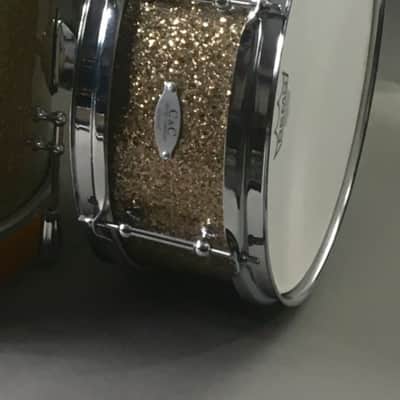 Rare C&C Custom Order Snare Drum 13” CC Tube Lugs Ginger Glass Glitter Cardwell USA Made image 2
