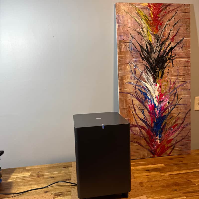 Arcam Model Logo Subwoofer Designed In Cambridge Home Theater Base 275 Watts