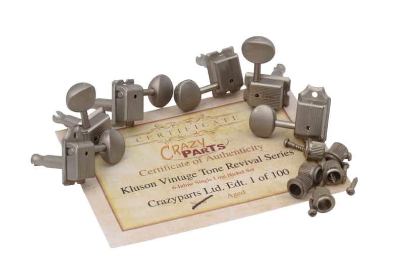 Kluson® ST/TE Ltd.Edt. VTR Tuners Single Line Nickel Aged image 1