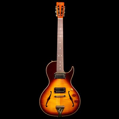 B&G Guitars Little Sister Crossroads Cutaway Tobacco Burst image 8