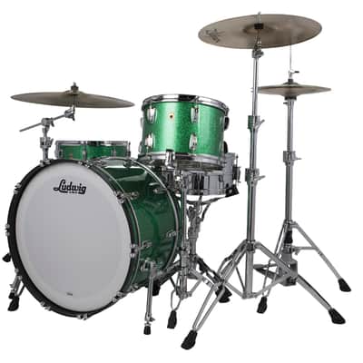Ludwig *Pre-Order* Legacy Mahogany Green Sparkle MOD 18x22_8x10_9x12_16x16 Custom Drums Shell Pack Made in the USA Special Order Authorized Dealer image 2