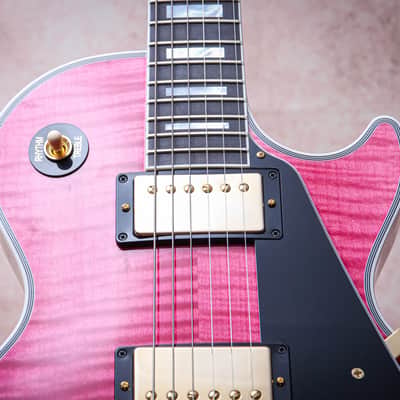 GIBSON USA Custom Shop Dealer Select Les Paul Custom AAA+ "Trans Pink + Ebony" (2026) image 4
