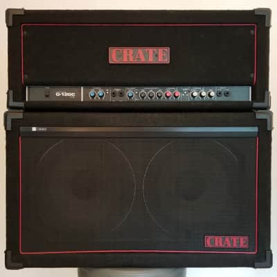 Crate G-120c 4-way Stereo Head W/ Original Crate 3 Button Footswitch & Matching 2x12 Cab / Celestion G12M70 image 1