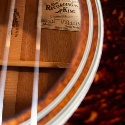 Recording King ROS-616 All Solid Mahogany 000 2010s - Matte Natural, Comes with Hardcase, K&K mini installed image 2