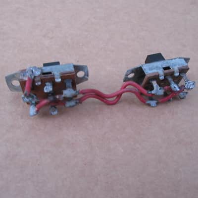 Vintage 1960s Pair of Guitar 2 Way Slide Pickup Switches image 4