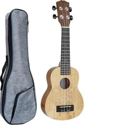 Ukulele with Solid Spruce Top and Mahogany Back and Sides Beginner's Kit with Gig Bag、Tuner、Strings、Strap、Picks、Cleaning Cloth. image 1