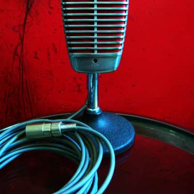 Vintage 1950's Shure 51 dynamic microphone w cable Nat King Cole 55 55S image 1