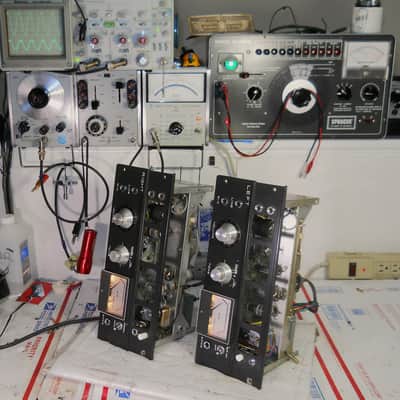 Available APRIL 1 26- Matched Pair AKAI 2 M-8 Tube Mic Pre Tube Direct In Vint.Mic Trans & Custom Case image 9