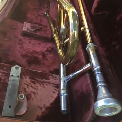 Vintage E.K. Blessing Super Artist Trombone + Original Case mouthpiece need work image 4