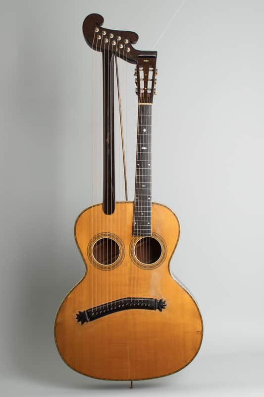 Stahl 10 Sub-Bass Harp Guitar, made by Larson Brothers, c. 1912, NO CASE case. image 1