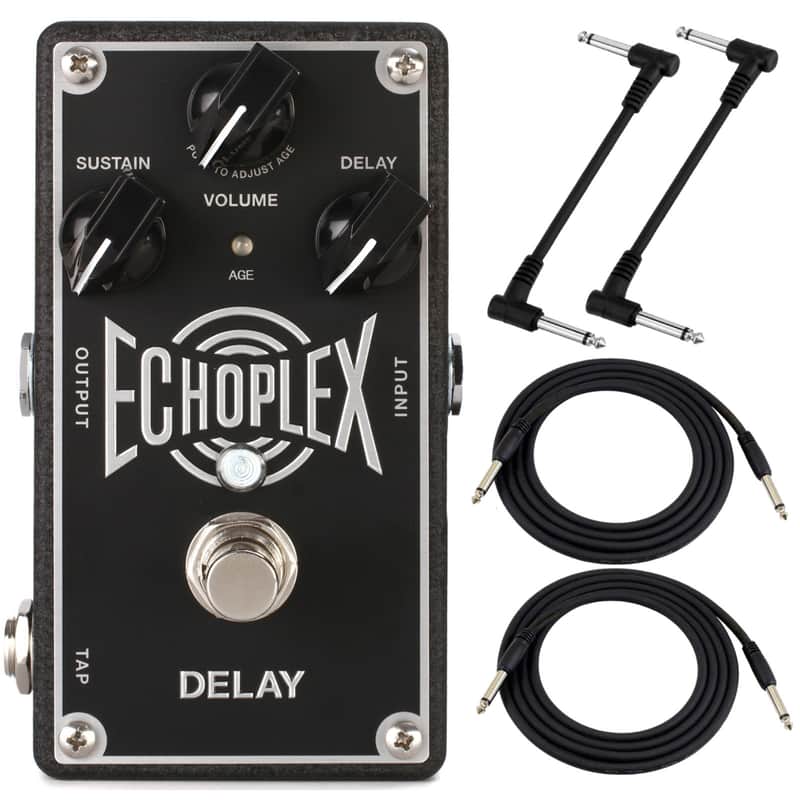 Dunlop EP103 Echoplex Delay Guitar Effects Pedal Kit with 4 Free Cables image 1