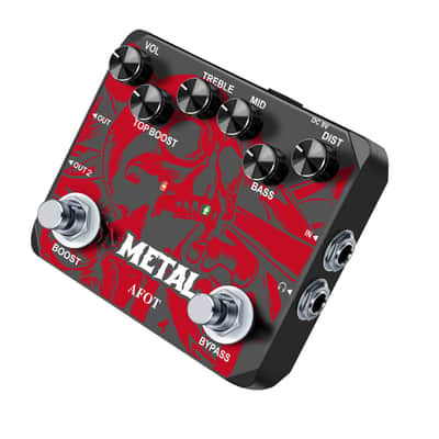AFOT Heavy Metal Distortion Guitar Pedal, Realize the Sounds of Metal, Rock and Punk, Muff Top Boost Distortion Guitar Effect Pedal with 80s or 90s Metal Sounds and Earphone Useable Output Ture Bypass image 7