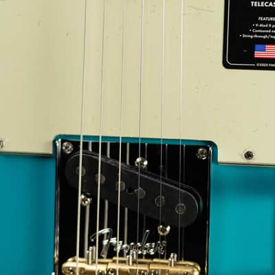 Fender American Professional II Telecaster Electric Guitar - Miami Blue with Hardshell Case image 9