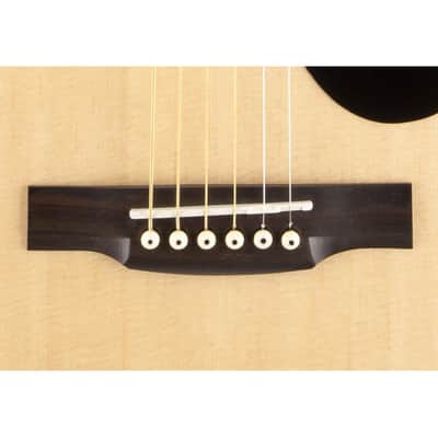Jasmine JM10-NAT J Series Mini-Dreadnought Spruce Top Nato Neck 6-String Acoustic Guitar w/Gig Bag image 4