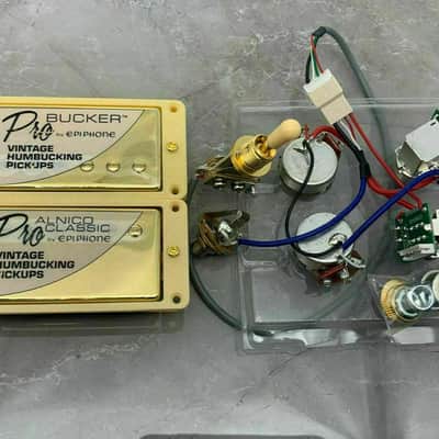 Epiphone ProBucker humbuckers Set Neck and Bridge pickups! Cream/Gold image 1