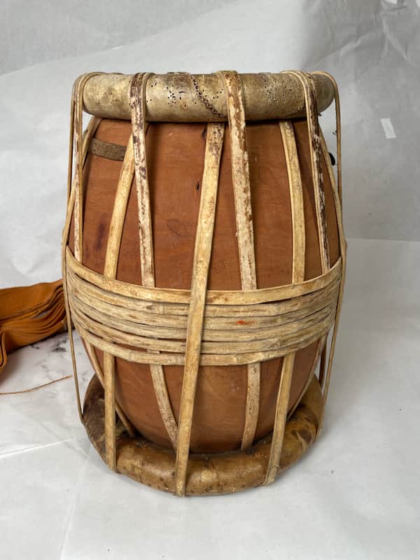 Immagine Antique solid wood Thavil Pakhawaj indian hand drum - 1