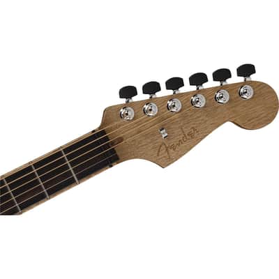Fender American Acoustasonic Stratocaster Acoustic Guitar, Ebony Fingerboard, Cocobolo image 6