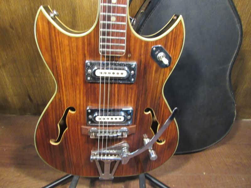 Vintage Greco 920 Double Cutaway Hollow Body With Chipboard Case image 1