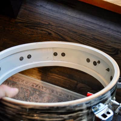 Ludwig Oyster Black Pearl Downbeat 4x14" Snare : 1964 #78989 image 15