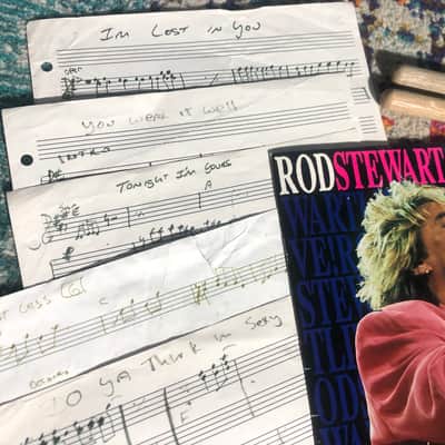 Rod Stewart Tour Artifacts and Signed Soccer Ball. image 7