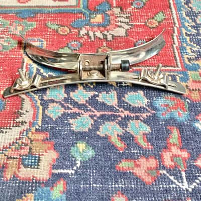 Vintage LUDWIG Marching Snare Leg Rest - 1960 - Nickel Over Brass - All Original - GOOD CONDITION image 5