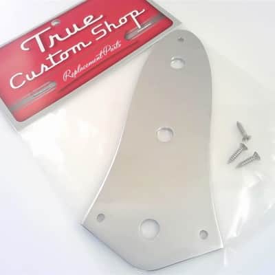 True Custom Shop® 3 Hole Chrome Control Plate for Fender Jazz Bass USA and MIM image 2