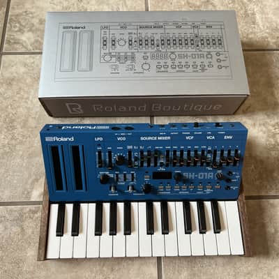 Roland Boutique SH-01A Blue Synthesizer Rare w/ DK-01 Dock and Wood Sides MINT image 1