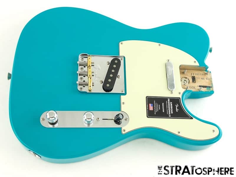 Fender American Professional II Telecaster LOADED BODY, Tele Miami Blue image 1