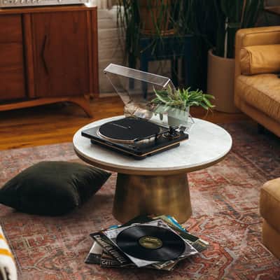 Audio-Technica AT-LP70XBT-BZ Fully Automatic Wireless Belt-Drive Turntable with Built-In Switchable Phono Preamp and Three-Piece Chassis (Black and Bronze) image 5