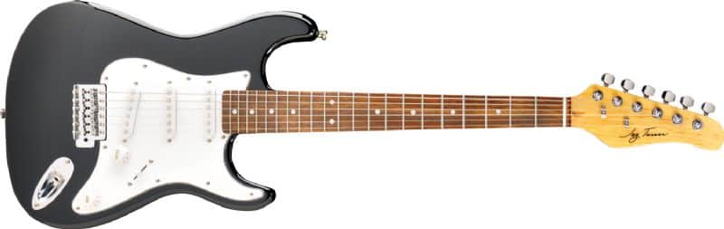 Jay Turser JT-30-BK-A 3/4 Size Double Cutaway Electric Guitar. Black image 1