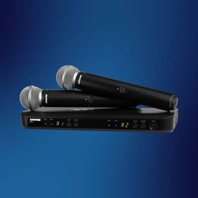 Shure BLX288/SM58 Dual-Channel Wireless Microphone System-J11 *USA Small Business* image 2
