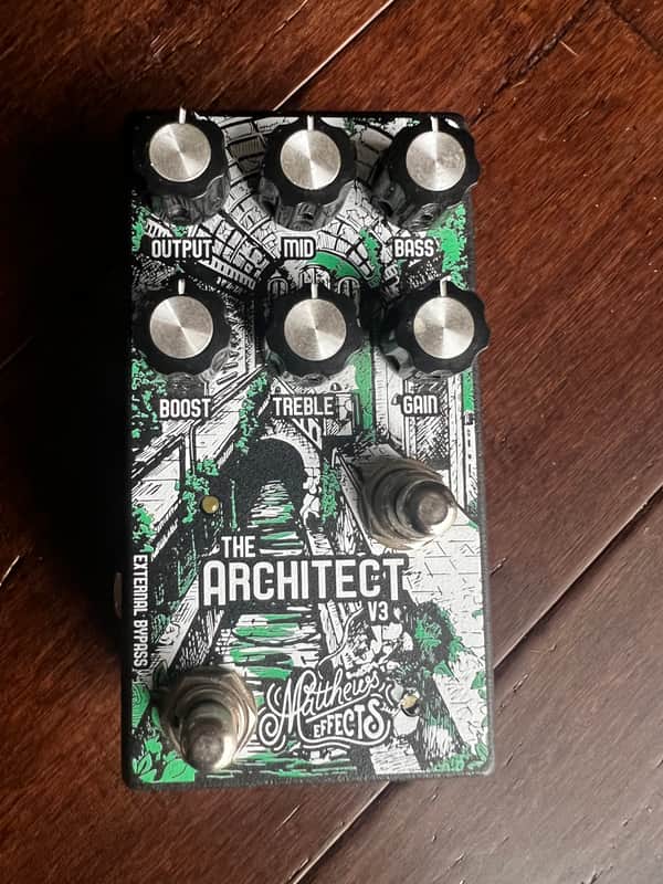 Matthews Effects The Architect Foundational Overdrive/Boost V3 2019 - Green Graphic image 1
