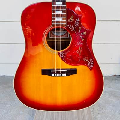 GIBSON HUMMINGBIRD ACOUSTIC/ELECTRIC GUITAR W/ K&K MINI PICKUP + CASE - 1971-72 image 1