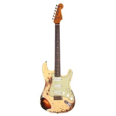 Fender Custom Shop Special Edition 1961 Stratocaster Super Heavy Relic Aged Vintage White over 3-Tone Sunburst (Serial #CZ591622) image 4
