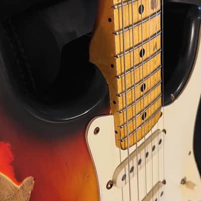 Nash S~57 2015 - 3T Heavy Relic Sunburst, Lollars, Gotoh, Ash Body, Maple on Maple Neck!  KIller set and just one great build guitar.  Alligator Nash HSC image 8