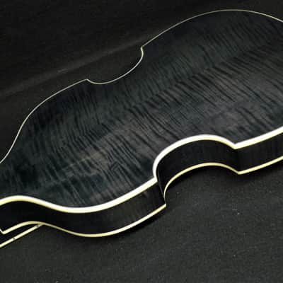Hofner HCT500/1L-BK Left Handed Custom Conversion Beatle Bass Toaster Pickops & Tea Cups Trans Black image 9