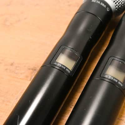 Shure UR4D+ Dual Wireless Receiver with UR2/BETA58A Mic Pair - J5 Band CG01Z1J image 17