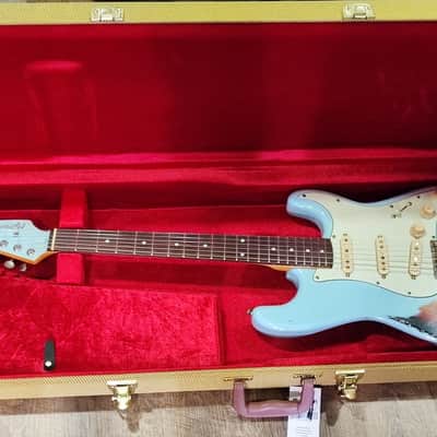 MyDream Partcaster Custom Built - Sonic Blue over Sunburst John Mayer image 1