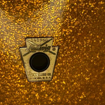 Ludwig Jazz Festival Snare Drum 1965 - Gold Sparkle image 3