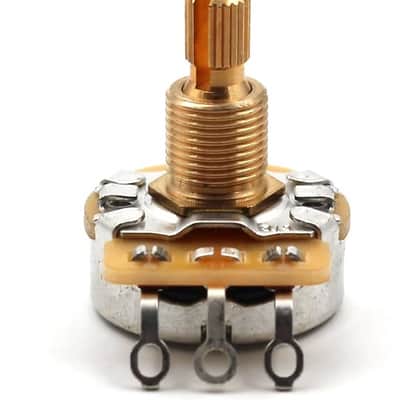 CTS 500k pot, 500k potentiometer guitar potentiometer for volume and tone, short Split Shaft Audio Taper Pots - Set of Four (4X) image 2