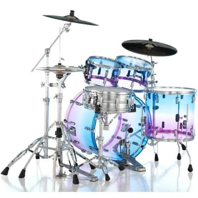 Pearl Crystal Beat Limited Edition 4pc Acrylic Drum Set Cotton Candy Fade image 5