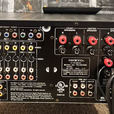 Onkyo Onkyo TX-DS696 A/V Receiver with Dolby Digital, DTS, and Pro Logic II 90s  - Black metal image 8