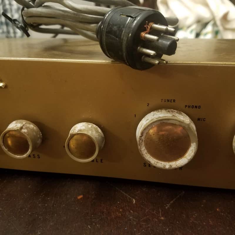 Heathkit WA-P2 Mono Tube Preamplifier Control Amp 1956 - Gold | Reverb