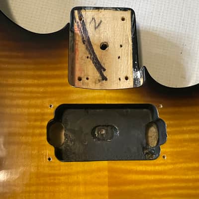 2000's India Jackson JS30 JS Series Dinky Sunburst Flame Top Guitar Body Floyd Ready image 9