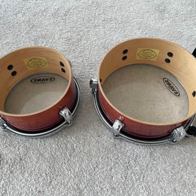 Tama Starclassic Maple 8” & 10” Tymp-Toms in Dark Cherry Fade image 4