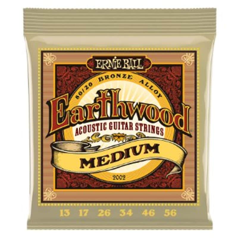 Ernie Ball 2002 Earthwood  Medium Acoustic Guitar Strings, .013 - .056 image 1