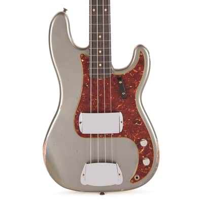 Fender Custom Shop 1960 Precision Bass Relic Super Faded Aged Charcoal Frost Metallic (Serial #CZ591609) image 2