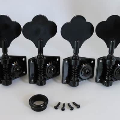 TGPS J & P Style - 4 In Line Set Black Tuners image 2