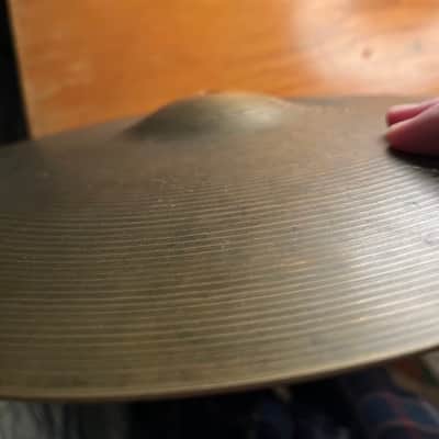 A. Zildjian 15” Hi-hat bottom single 1957-‘59 - Patina bronze 1557g! image 8